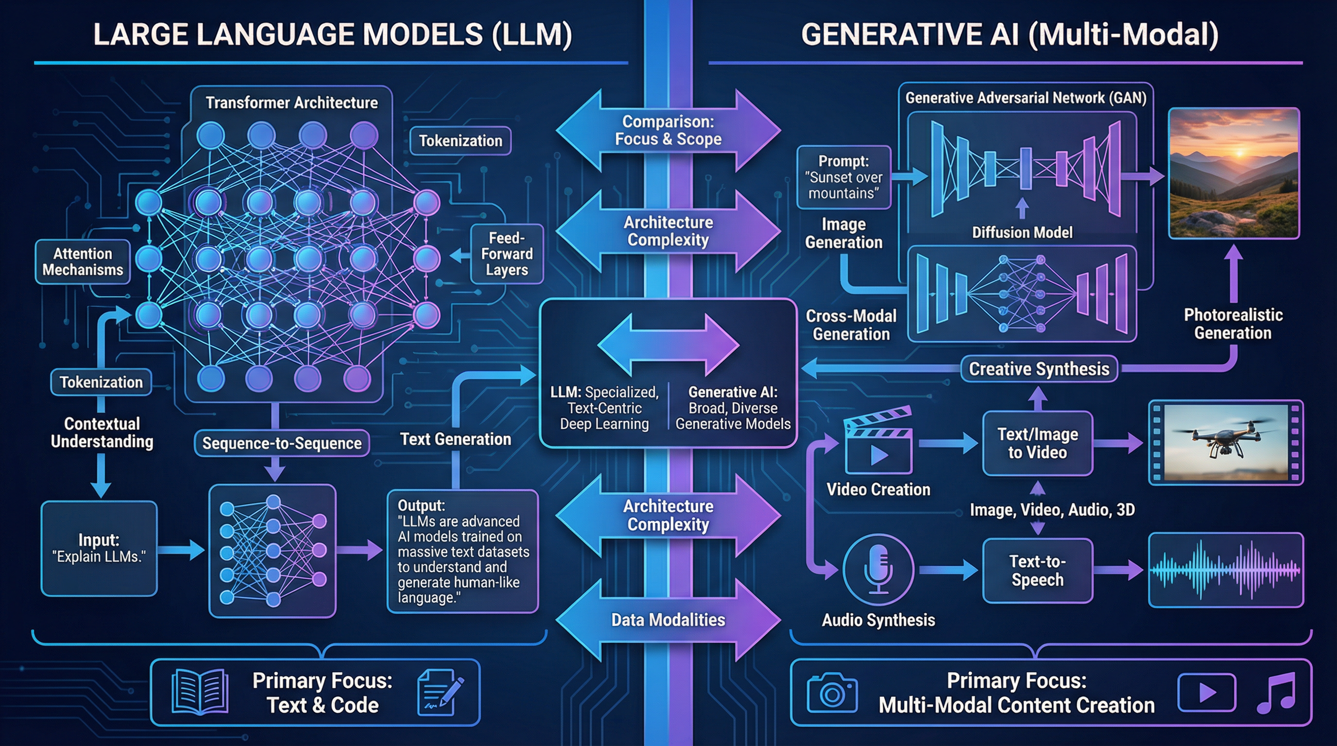 LLMと生成AIの違いを徹底解説！仕組みと活用事例